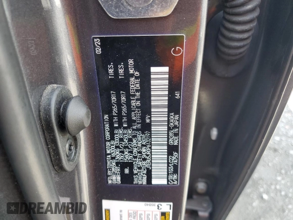 2023 Toyota 4Runner TRD Off Road Premium with VIN JTERU5JR0P6132197, listed as a Copart auction lot 57932965 with 54,405 mi miles and Salvage title. Bid and sale history available at DreamBid. Image 13.