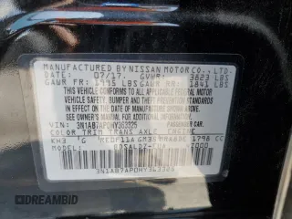2017 Nissan Sentra SV with VIN 3N1AB7AP0HY363325, listed as a Copart auction lot 58713625 with 56,101 mi miles and Salvage title. Bid and sale history available at DreamBid. Image 12.