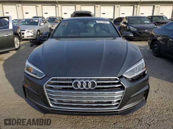 2018 Audi A5 Sportback Premium Plus with VIN WAUENCF59JA052750, listed as a Copart auction lot 46313864 with 70,286 mi miles. Bid and sale history available at carsss.com. Image 5.