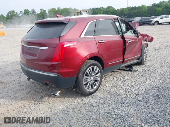 2017 Cadillac XT5 Premium Luxury AWD with VIN 1GYKNERS6HZ297417, listed as a IAAI auction lot 42098439 with 1 mi miles. Bid and sale history available at carsss.com. Image 4.