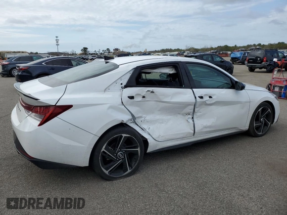 2023 Hyundai Elantra N Line z VIN KMHLR4AF2PU400167, wystawiony jako Copart lot #52502195 z przebiegiem 35 397 mil mil oraz Szkoda całkowita • Salvage title. Historia ofert i sprzedaży dostępna na DreamBid. Obrazek 3.