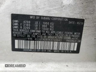 2019 Subaru Impreza Premium с VIN 4S3GTAD65K3739943, выставлен на аукционе Copart как лот 55350835 с пробегом 80 907 миль миль и Списание • Salvage title. История ставок и продаж доступна на DreamBid. Изображение 12.