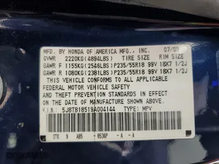 2009 Acura RDX Tech Pkg with VIN 5J8TB18519A004144, listed as a Copart auction lot 46339565 with 116,054 mi miles and Salvage Title. Bid and sale history available at carsss.com. Image 16.