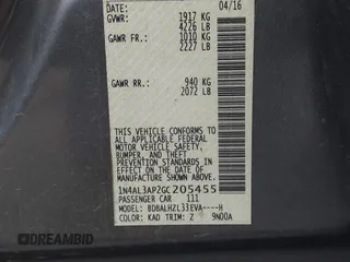 2016 Nissan Altima SR with VIN 1N4AL3AP2GC205455, listed as a IAAI auction lot 42012932 with 98,490 mi miles and . Bid and sale history available at carsss.com. Image 9.