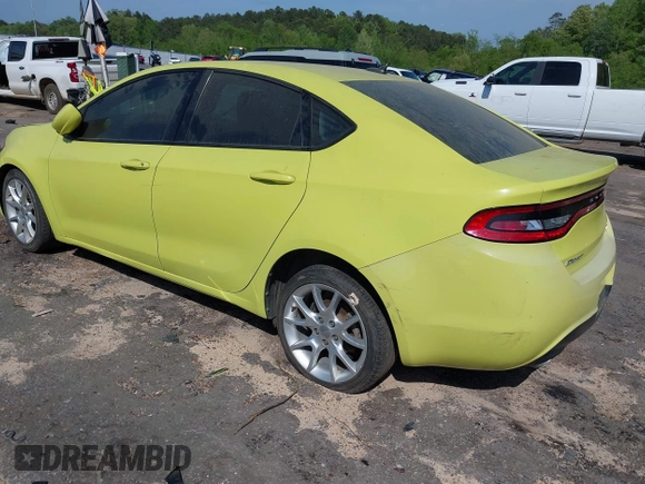 2013 Dodge Dart SXT with VIN 1C3CDFBH3DD133443, listed as a IAAI auction lot 42015225 with 56,867 mi miles. Bid and sale history available at carsss.com. Image 3.