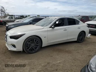 2019 Infiniti Q50 Luxe z VIN JN1EV7AP6KM516986, wystawiony jako Copart lot #53080575 z przebiegiem Nie podano mil oraz Szkody całkowita. Historia ofert i sprzedaży dostępna na DreamBid. Obrazek 1.