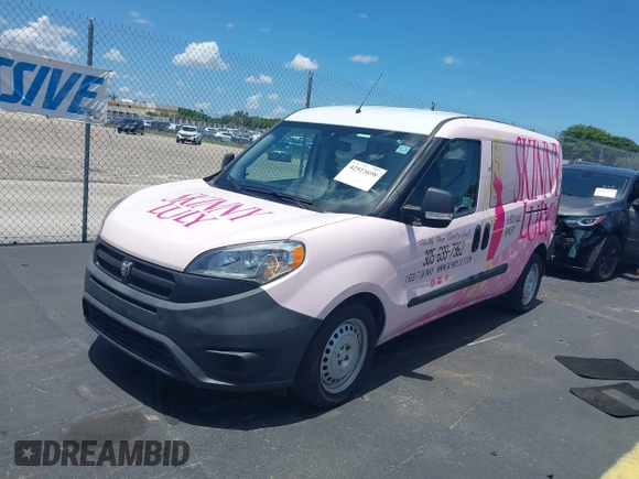 2017 Ram ProMaster City Cargo Tradesman with VIN ZFBERFAB6H6H02062, listed as a IAAI auction lot 42523698 with 90,796 mi miles and . Bid and sale history available at DreamBid. Image 2.