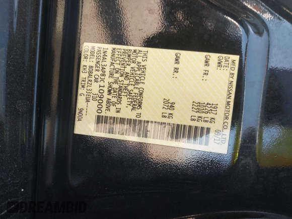 2018 Nissan Altima S with VIN 1N4AL3AP8JC109000, listed as a IAAI auction lot 41669061 with 238,560 mi miles and . Bid and sale history available at DreamBid. Image 9.