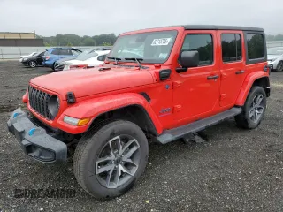 2024 Jeep Wrangler Sport S with VIN 1C4RJXN63RW143318, listed as a Copart auction lot 62713735 with 21,537 mi miles and Salvage title. Bid and sale history available at DreamBid. Image 1.