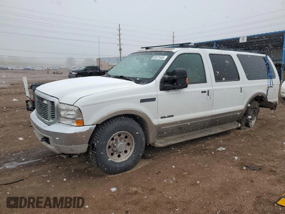 2001 Ford Excursion Limited z VIN 1FMNU42F01ED72943, wystawiony jako Copart lot #53872445 z przebiegiem 195 219 mil mil oraz Szkoda całkowita • Salvage title. Historia ofert i sprzedaży dostępna na DreamBid. Obrazek 1.
