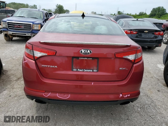 2013 Kia Optima SX with VIN 5XXGR4A68DG122852, listed as a Copart auction lot 56891934 with 145,398 mi miles and Salvage Title. Bid and sale history available at carsss.com. Image 6.
