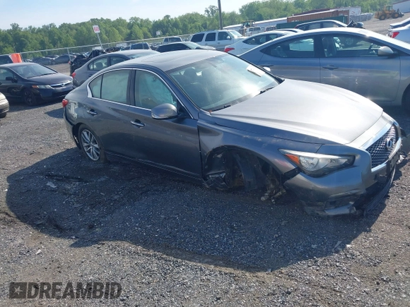 2014 Infiniti Q50 Sport with VIN JN1BV7AR3EM705555, listed as a IAAI auction lot 42221829 with 61,623 mi miles and . Bid and sale history available at DreamBid. Image 13.