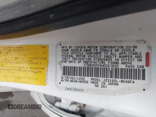 1998 Lexus GS 300 z VIN JT8BD68S5W0026655, wystawiony jako IAAI lot #41768829 z przebiegiem Nie podano mil oraz . Historia ofert i sprzedaży dostępna na DreamBid. Obrazek 9.