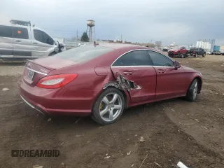 2013 Mercedes-Benz CLS 550 with VIN WDDLJ9BB0DA065725, listed as a Copart auction lot 52176415 with 93,629 mi miles and Salvage Title. Bid and sale history available at DreamBid. Image 3.