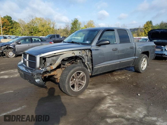 2007 Dodge Dakota SLT with VIN 1D7HW48K17S141548, listed as a Copart auction lot 74875484 with 166,785 mi miles and Salvage Title. Bid and sale history available at carsss.com. Image 1.