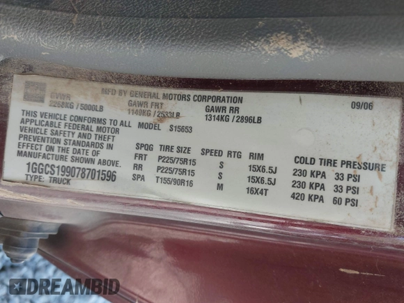2007 Isuzu i-290 S with VIN 1GGCS199078701596, listed as a IAAI auction lot 40577002 with Not Provided miles. Bid and sale history available at carsss.com. Image 9.