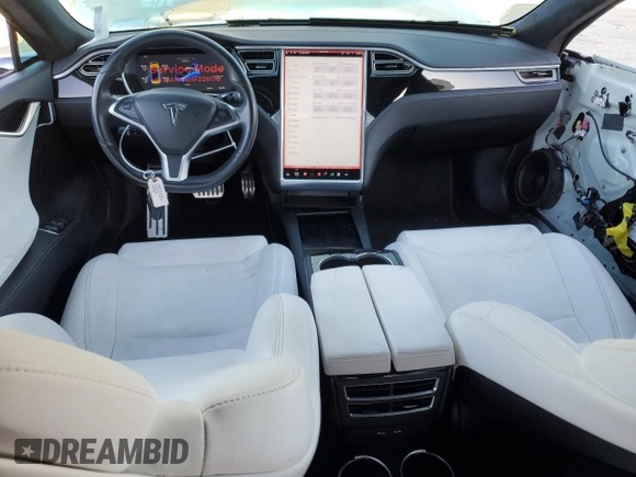 2017 Tesla Model S 100D with VIN 5YJSA1E23HF226178, listed as a Copart auction lot 88478225 with 54,411 mi miles and Salvage Title. Bid and sale history available at carsss.com. Image 8.