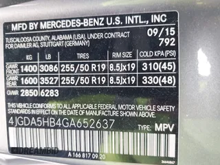 2016 Mercedes-Benz GLE 350 с VIN 4JGDA5HB4GA652637, выставлен на аукционе IAAI как лот 42250121 с пробегом 134 272 миль миль и . История ставок и продаж доступна на DreamBid. Изображение 9.
