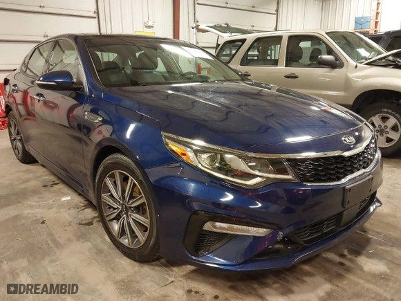 2019 Kia Optima EX with VIN 5XXGU4L18KG331120, listed as a IAAI auction lot 41711126 with 82,289 mi miles. Bid and sale history available at carsss.com. Image 1.