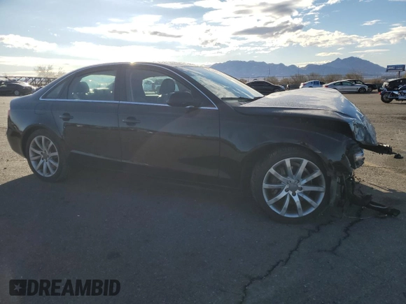 2013 Audi A4 Premium Plus with VIN WAUFFAFL3DN047030, listed as a Copart auction lot 80954034 with 0 mi miles and Salvage Title. Bid and sale history available at carsss.com. Image 4.