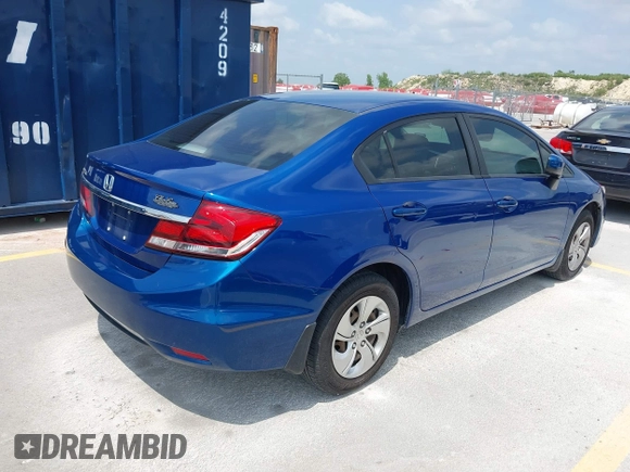 2015 Honda Civic LX with VIN 19XFB2F55FE038021, listed as a IAAI auction lot 42046984 with 109,155 mi miles. Bid and sale history available at carsss.com. Image 4.