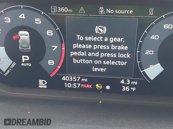 2023 Audi Q3 S line Premium with VIN WA1DECF30P1127433, listed as a IAAI auction lot 41969209 with 40,357 mi miles and . Bid and sale history available at DreamBid. Image 15.