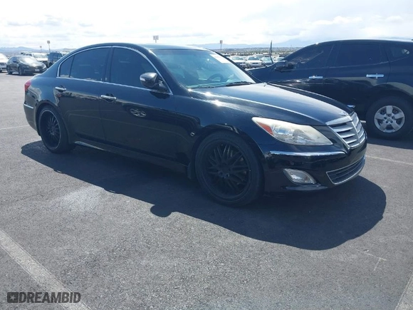 2013 Hyundai Genesis 3.8L with VIN KMHGC4DD8DU240708, listed as a IAAI auction lot 41949082 with 112,920 mi miles. Bid and sale history available at carsss.com. Image 1.