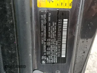 2008 BMW 3 Series 335i with VIN WBAWL73528P178333, listed as a Copart auction lot 52937925 with 133,505 mi miles and Salvage Title. Bid and sale history available at carsss.com. Image 14.