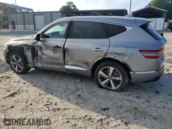 2022 Genesis GV80 Advanced Plus with VIN KMUHCESC3NU075805, listed as a Copart auction lot 64077985 with 29,544 mi miles and Salvage title. Bid and sale history available at DreamBid. Image 2.