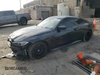 2023 BMW M4 Competition xDrive with VIN WBS43AZ05PCM59611, listed as a Copart auction lot 50389065 with 14,205 mi miles and Salvage Title. Bid and sale history available at carsss.com. Image 1.