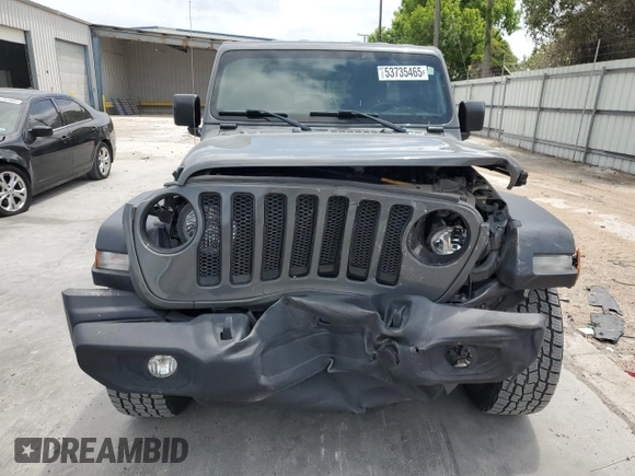 2020 Jeep Wrangler Unlimited Sport S with VIN 1C4HJXDN1LW235278, listed as a Copart auction lot 53735465 with 71,525 mi miles and Salvage title. Bid and sale history available at DreamBid. Image 5.