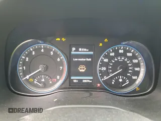 2021 Hyundai Kona Ultimate with VIN KM8K53A55MU665296, listed as a Copart auction lot 87856885 with 28,574 mi miles and Salvage Title. Bid and sale history available at carsss.com. Image 9.