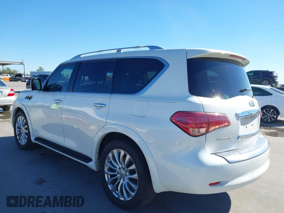 2017 Infiniti QX80 with VIN JN8AZ2NF8H9644943, listed as a IAAI auction lot 40853374 with 68,877 mi miles and . Bid and sale history available at DreamBid. Image 3.