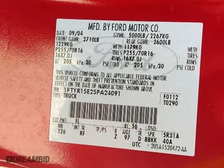 2005 Ford Ranger XL with VIN 1FTYR15E25PA24091, listed as a IAAI auction lot 41891372 with 119,076 mi miles. Bid and sale history available at carsss.com. Image 9.