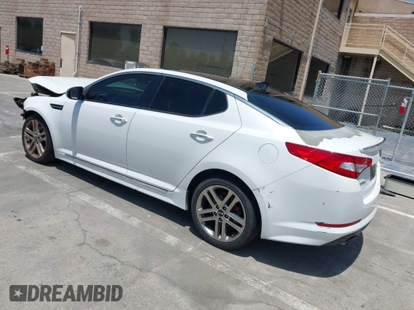 2013 Kia Optima SX with VIN 5XXGR4A6XDG106409, listed as a IAAI auction lot 42525630 with 213,722 mi miles and . Bid and sale history available at DreamBid. Image 3.