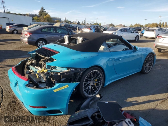 2017 Porsche 911 Carrera S with VIN WP0CB2A92HS156122, listed as a Copart auction lot 75320934 with 22,816 mi miles and Non repairable. Bid and sale history available at DreamBid. Image 3.