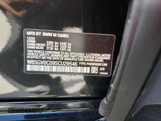 2025 BMW M8 Competition z VIN WBSGV0C09SCU29546, wystawiony jako Copart lot #44704505 z przebiegiem 202 mil mil oraz Szkody całkowita. Historia ofert i sprzedaży dostępna na DreamBid. Obrazek 12.