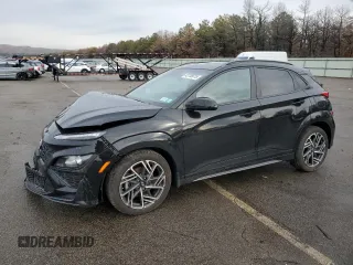 2023 Hyundai Kona N Line with VIN KM8K3CA36PU944250, listed as a Copart auction lot 42755615 with 16,417 mi miles and Salvage Title. Bid and sale history available at carsss.com. Image 1.