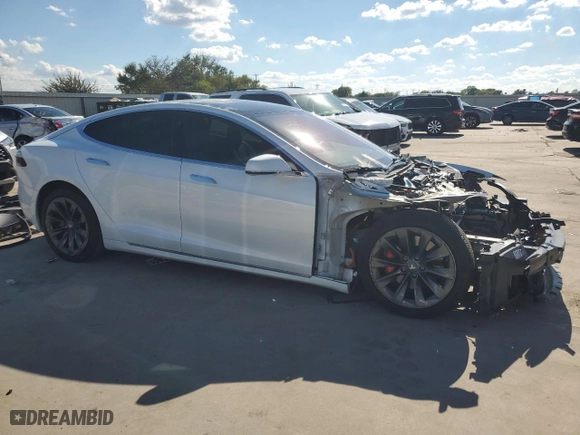 2020 Tesla Model S Performance with VIN 5YJSA1E4XLF381224, listed as a Copart auction lot 72149954 with NaN miles and Salvage Title. Bid and sale history available at carsss.com. Image 4.