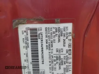 1994 Ford Ranger Splash z VIN 1FTCR14U9RPC00790, wystawiony jako Copart lot #59012235 z przebiegiem 279 652 mil mil oraz Szkoda całkowita • Salvage title. Historia ofert i sprzedaży dostępna na DreamBid. Obrazek 12.