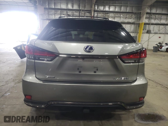 2020 Lexus RX with VIN 2T2YGMDAXLC052315, listed as a Copart auction lot 72288402 with 37,836 mi miles. Bid and sale history available at carsss.com. Image 6.