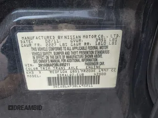 2011 Nissan Sentra SR with VIN 3N1AB6AP3BL695211, listed as a IAAI auction lot 41956190 with 135,175 mi miles and . Bid and sale history available at DreamBid. Image 9.