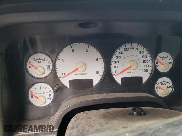 2003 Dodge Ram 2500 ST with VIN 3D7KU28CX3G850750, listed as a Copart auction lot 46476594 with 0 mi miles and Non Repairable. Bid and sale history available at carsss.com. Image 9.