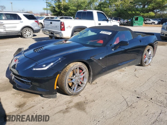 2015 Chevrolet Corvette Z51 3LT with VIN 1G1YM3D72F5104008, listed as a Copart auction lot 82122084 with 81,311 mi miles and Salvage Title. Bid and sale history available at carsss.com. Image 1.