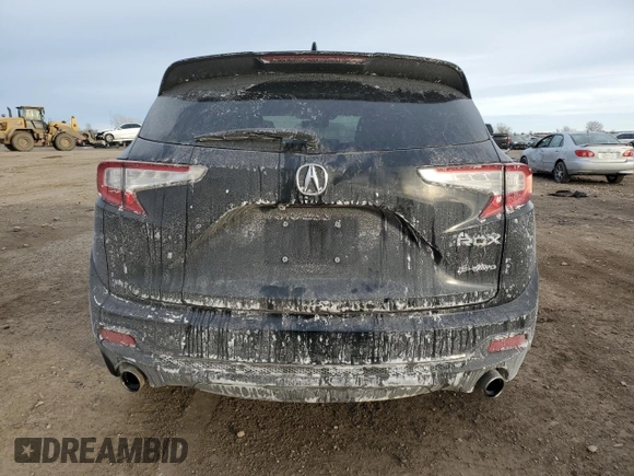 2021 Acura RDX w/Advance Package with VIN 5J8TC2H74ML009307, listed as a Copart auction lot 42497875 with 44,399 mi miles and Salvage Title. Bid and sale history available at carsss.com. Image 6.