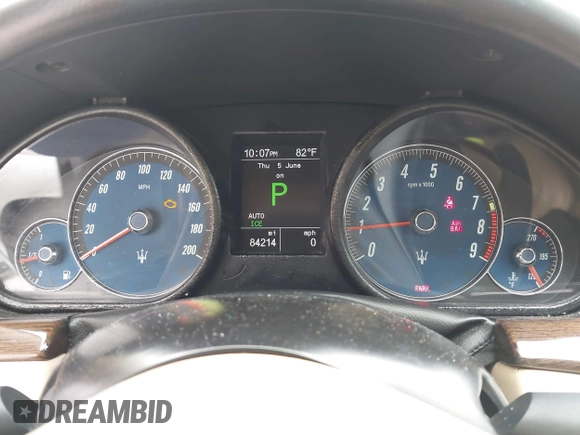 2013 Maserati GranTurismo Sport with VIN ZAM45VLA8D0072490, listed as a IAAI auction lot 42438872 with 84,214 mi miles and . Bid and sale history available at DreamBid. Image 7.