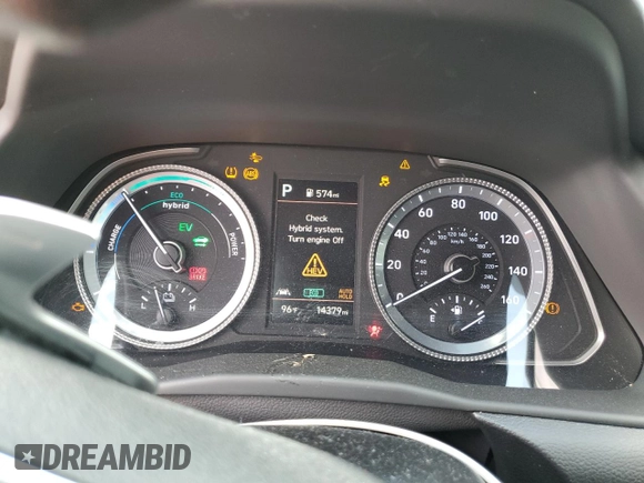 2022 Hyundai Sonata Hybrid Blue with VIN KMHL24JJXNA048348, listed as a Copart auction lot 65349624 with 14,379 mi miles and Salvage Title. Bid and sale history available at carsss.com. Image 9.