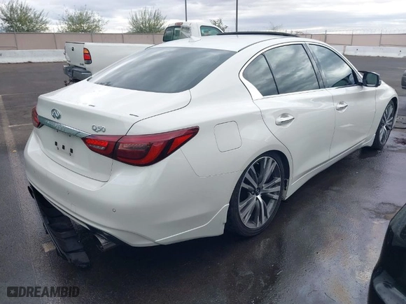 2021 Infiniti Q50 3.0t SENSORY with VIN JN1EV7CP7MM701290, listed as a IAAI auction lot 40932699 with 44,370 mi miles. Bid and sale history available at carsss.com. Image 4.