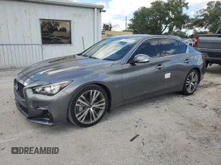 2019 Infiniti Q50 Sport with VIN JN1EV7AP0KM511119, listed as a Copart auction lot 74540724 with 8,845 mi miles and Non repairable. Bid and sale history available at DreamBid. Image 1.