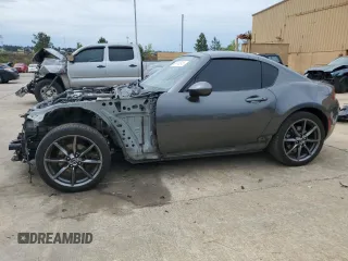 2019 Mazda MX-5 Miata Grand Touring z VIN JM1NDAM78K0300217, wystawiony jako Copart lot #55140245 z przebiegiem 81 381 mil mil oraz Szkoda całkowita • Salvage title. Historia ofert i sprzedaży dostępna na DreamBid. Obrazek 1.
